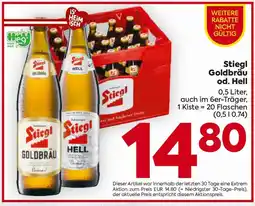 Billa Stiegl Goldbräu od. Hell Angebot