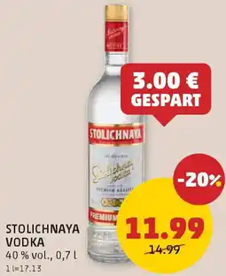 PENNY Stolichnaya Vodka Angebot