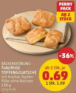 PENNY Bäckerkrönung Fläumige Topfengolatsche Angebot