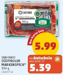 PENNY San Fabio Südtiroler Markenspeck Angebot