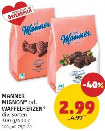 Manner Mignon od. Waffelherzen