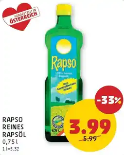 PENNY Rapso Reines Rapsöl Angebot