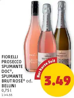 PENNY Fiorelli Prosecco Spumante Doc, Spumante Brut Rosé od. Bellini Angebot