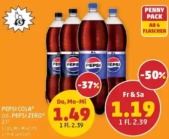 PENNY Pepsi Cola oder Pepsi Zero Angebot