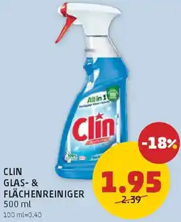PENNY Clin Glas- & Flächenreiniger Angebot