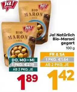 Billa Ja! Natürlich Bio-Maroni gegart Angebot