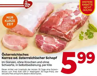 Billa Österreichisches Karree od. österreichischer Schopf Angebot