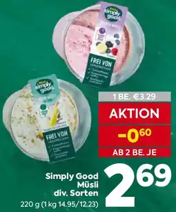 Billa Simply Good Müsli Angebot