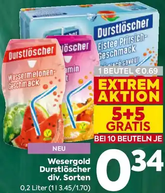 Billa Wesergold Durstlöscher Angebot