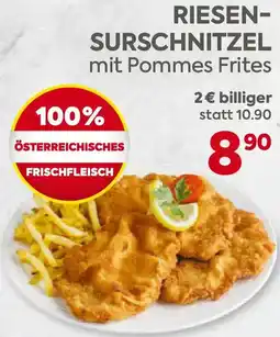 Billa Riesen-Surschnitzel mit Pommes Frites Angebot