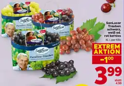 Billa SanLucar Trauben schwarz, weiẞ od. rot kernlos Angebot
