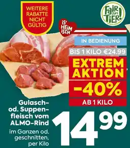 Billa Gulasch- od. Suppenfleisch vom ALMO-Rind Angebot