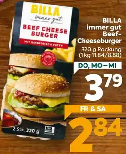 Billa BILLA immer gut Beef Cheeseburger Angebot