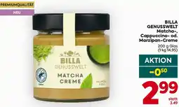 Billa Billa Genusswelt Matcha-, Cappuccino- od. Marzipan-Creme Angebot