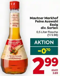 Billa Mautner Markhof Feine Auswahl Essig Angebot