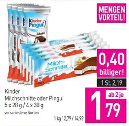 Sutterlüty Kinder Milchschnitte oder Pingui Angebot