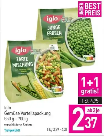 Sutterlüty Iglo Gemüse Vorteilspackung Angebot
