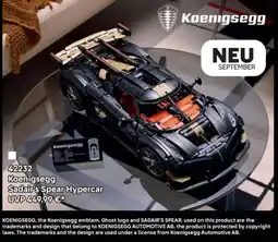 Lego Koenigsegg Sadair's Spear Hypercar Angebot