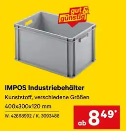 Lagerhaus IMPOS Industriebehälter Angebot