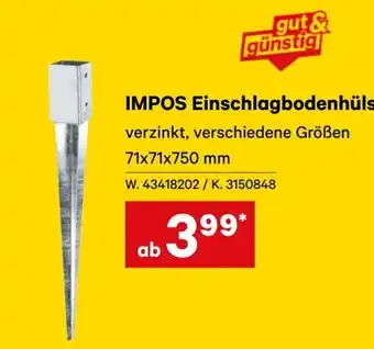 IMPOS Einschlagbodenhülse