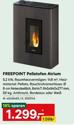 Lagerhaus FREEPOINT Pelletofen Atrium Angebot