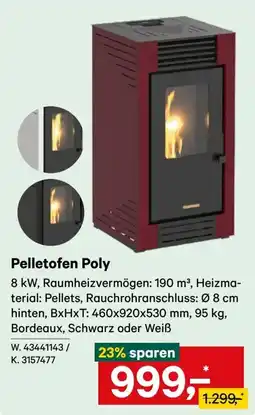 Lagerhaus Pelletofen Poly Angebot
