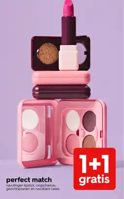 HEMA perfect match navullingen lipstick, oogschaduw, gezichtspoeder en navulbare cases Angebot
