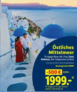 Lidl Reisen Östliches Mittelmeer Angebot