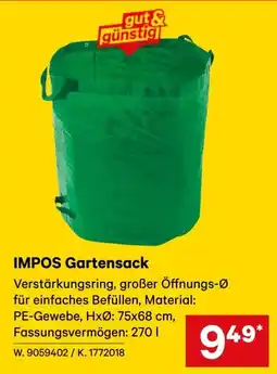 Lagerhaus IMPOS Gartensack Angebot