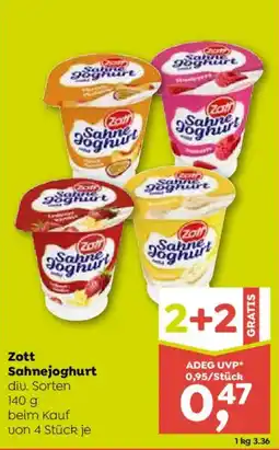ADEG Zott Sahnejoghurt Angebot