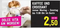 Sutterlüty Kaffee und Croissant Angebot