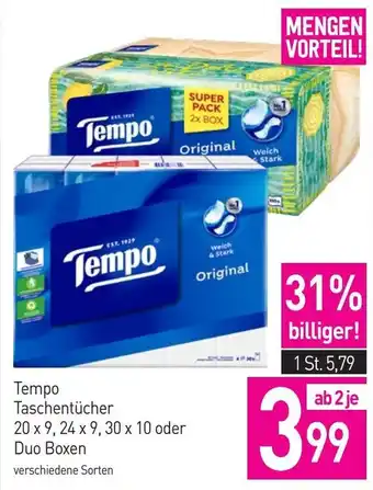 Sutterlüty Tempo Taschentücher Angebot