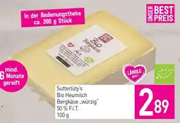 Sutterlüty Sutterlüty's Bio Heumilch Bergkäse „würzig“ Angebot