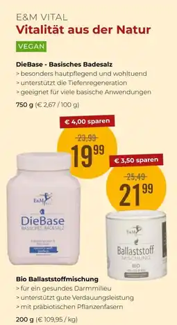 Martin Reformstark E&M VITAL DieBase Basisches Badesalz Angebot