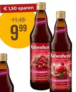 Martin Reformstark Rabenhorst Muttersaft Cranberry oder Muttersaft Granatapfel Angebot