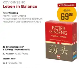 Martin Reformstark KGV Ginseng Leben in Balance Roter Ginseng Angebot