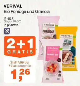 Prokopp Verival Bio Porridge und Granola Angebot