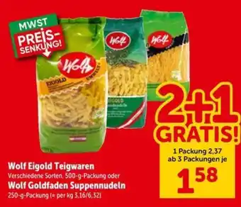 Interspar Wolf Eigold Teigwaren Angebot