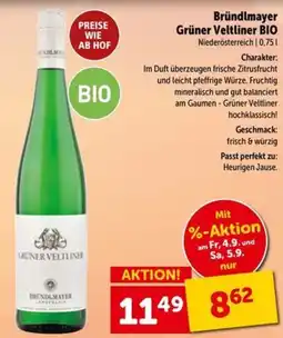 Interspar Bründlmayer Grüner Veltliner BIO Angebot