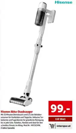 Interspar Hisense Akku-Staubsauger Angebot