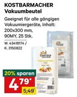 Lagerhaus Graz Land Kostbarmacher Vakuumbeutel Angebot