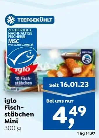 ADEG iglo Fischstäbchen Mini Angebot