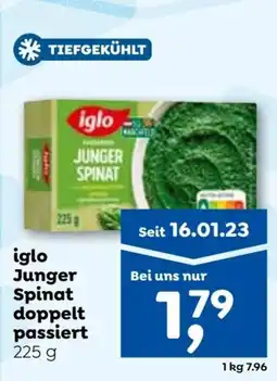 ADEG iglo Junger Spinat doppelt passiert Angebot