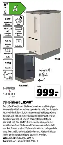 Hagebau Holzherd „HS40“ Angebot
