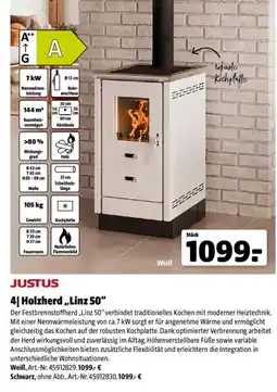 Hagebau JUSTUS Holzherd „Linz 50“ Angebot