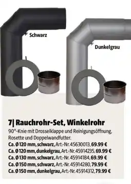 Hagebau Rauchrohr-Set, Winkelrohr Angebot