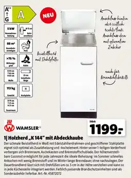 Hagebau Wamsler Holzherd „K 144“ mit Abdeckhaube Angebot