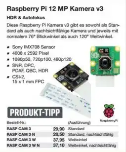 Reichelt Raspberry Pi 12 MP Kamera v3 Angebot