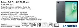 Reichelt SAMSUNG Galaxy Tab A11 (Wi-Fi, 22 cm) Angebot