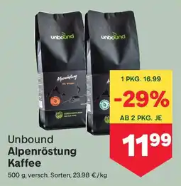 MPreis Unbound Alpenröstung Kaffee Angebot